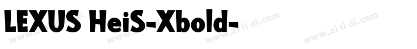 LEXUS HeiS-Xbold字体转换
